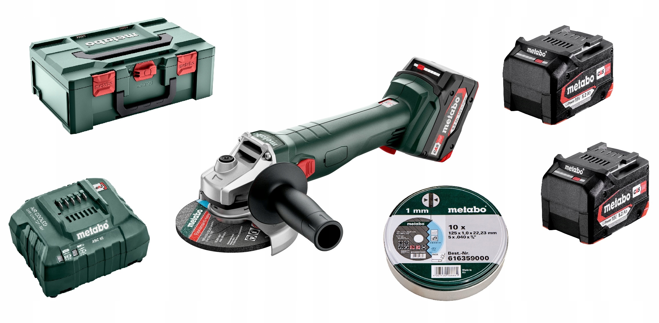 Szlifierka kątowa 125mm akumulatorowa 18V 18L 9-125 Quick Metabo 602249650