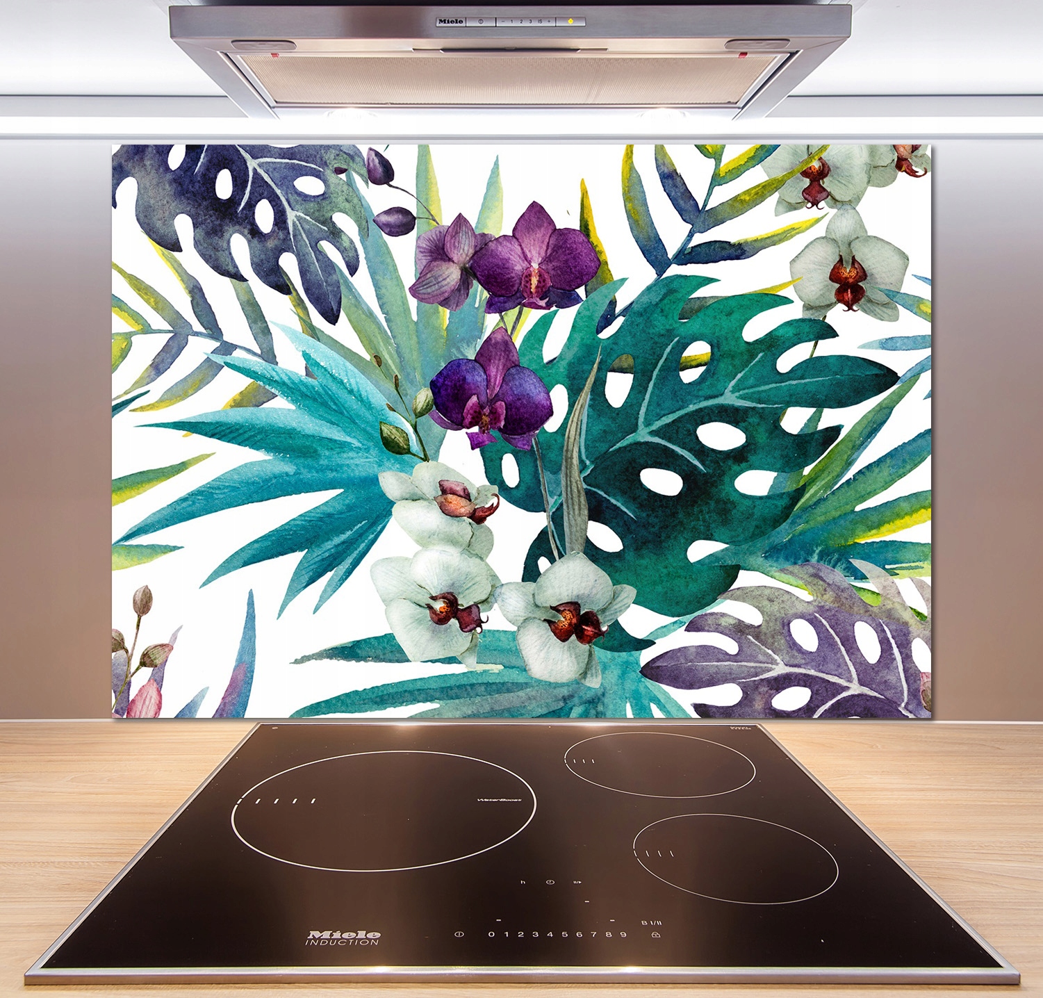 

Panel do kuchni Tropikalne kwiaty 100x70 cm + Klej
