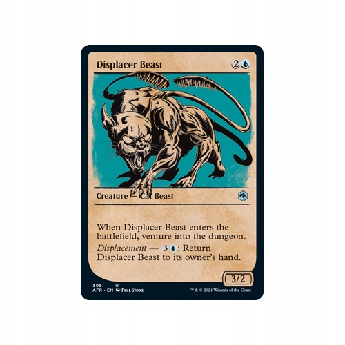 Mtg 4x Displacer Beast *Showcase* (Uncommon)