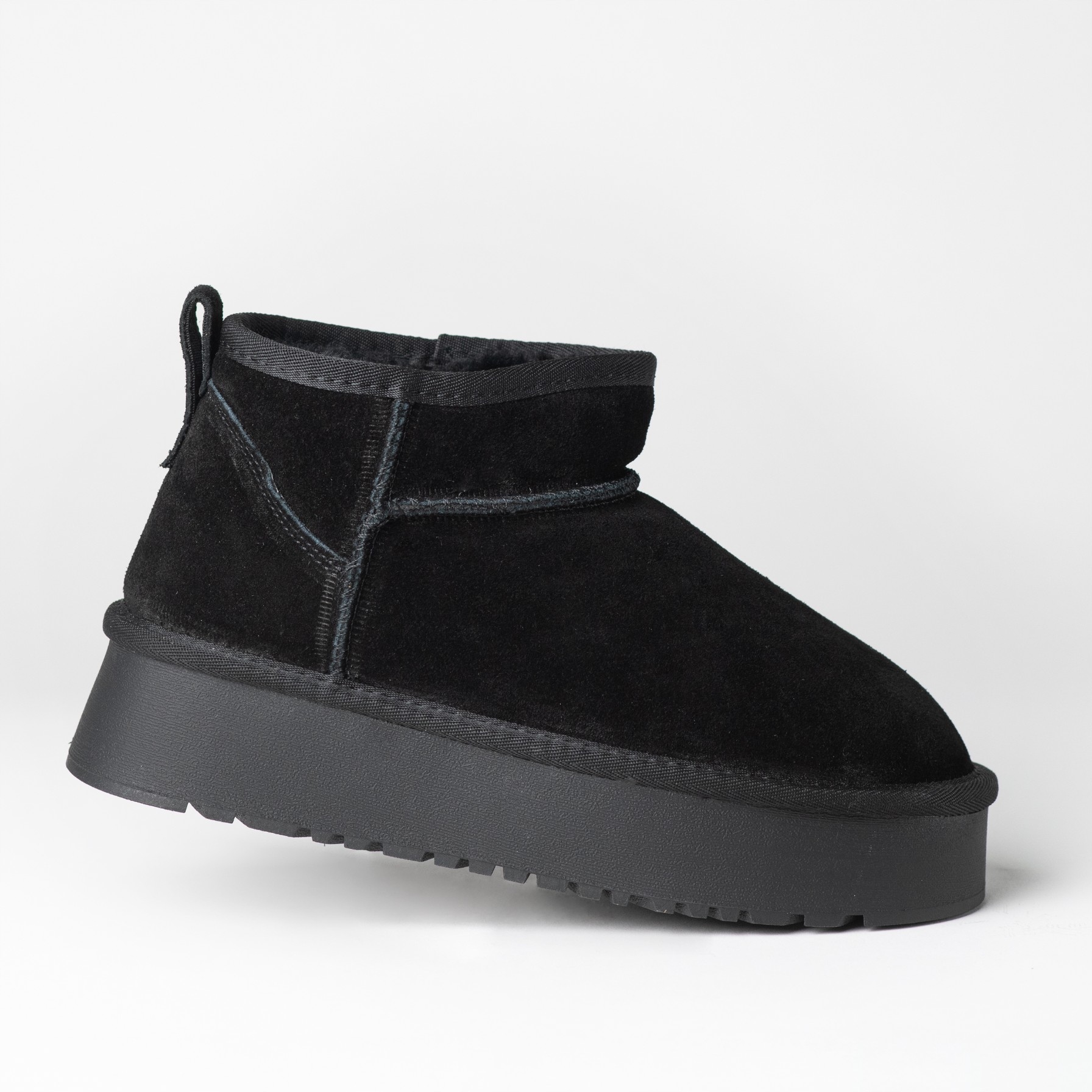 Zimní zateplené sněhule Goodin GD-XF-159 z přírodní kůže Černé 41