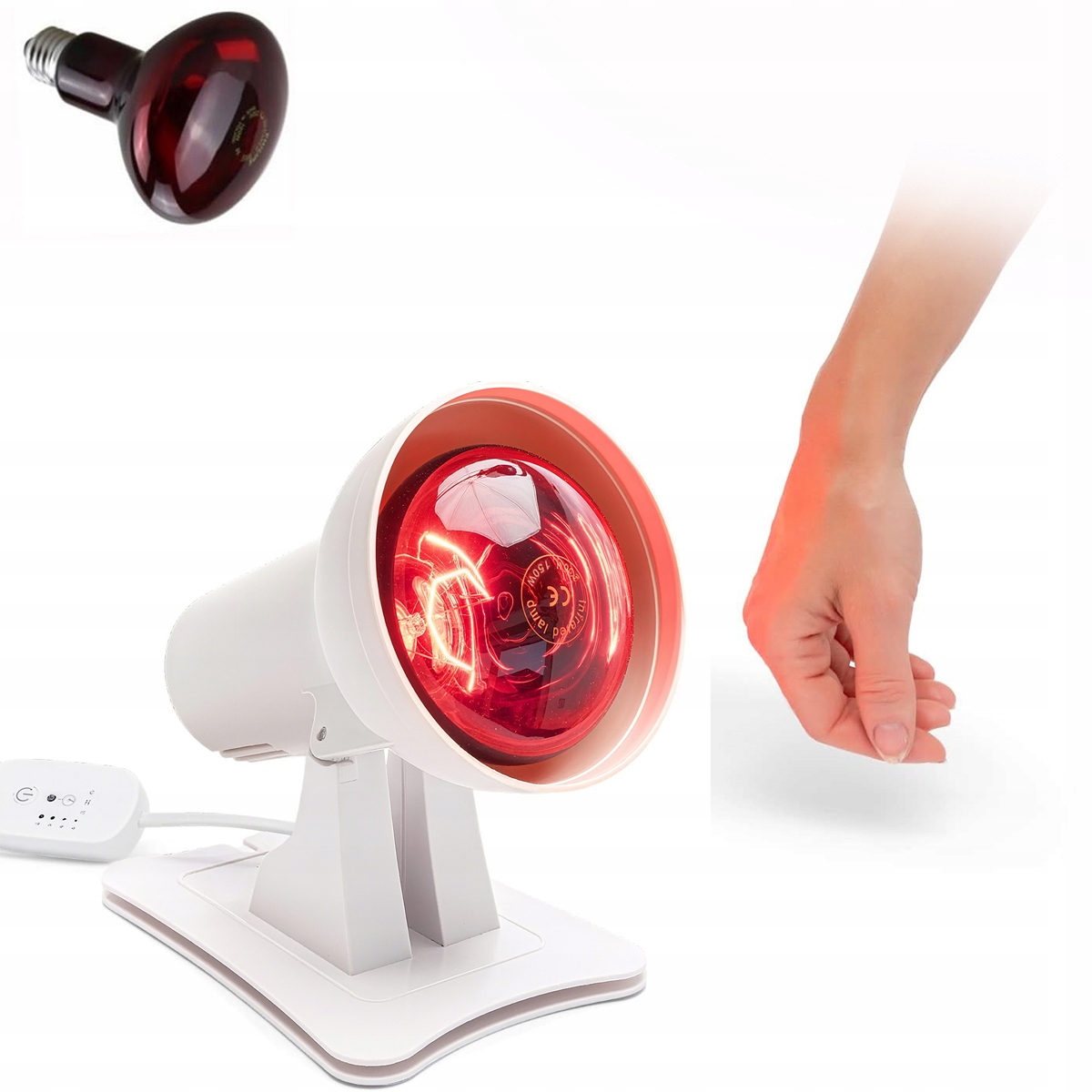 Infračervená lampa s žárovkou pro zmírnění svalové únavy 150 W