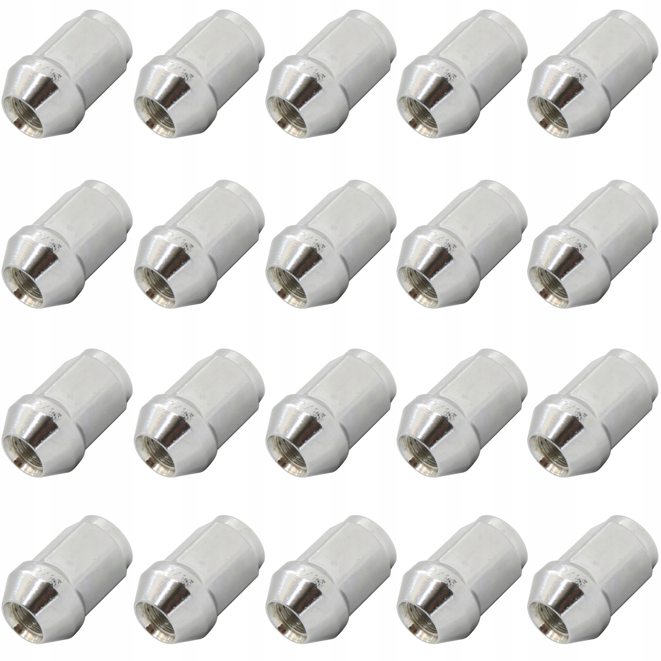 

Nakrętki 20 szt. M12x1.5 chrom klucz 19 zamknięta