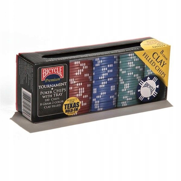 Premium Clay Poker Chips 100 8g - Bicycle