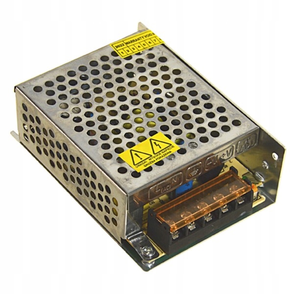 ZASILACZ 12V 60W 5A DO LED CCTV MODUŁOWY MONTAŻOWY SIATKOWY PRZEMYSŁOWY