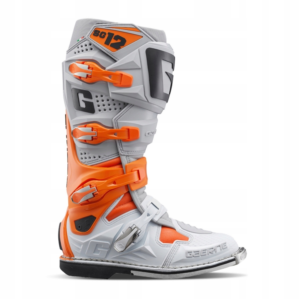 Gaerne Crossové/enduro Topánky Model SG-12 White/orange/grey Farba Biela/oranžová