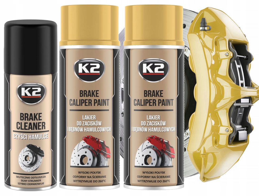 K2 | ZESTAW DO MALOWANIA ZACISKÓW BĘBNÓW ZŁOTY