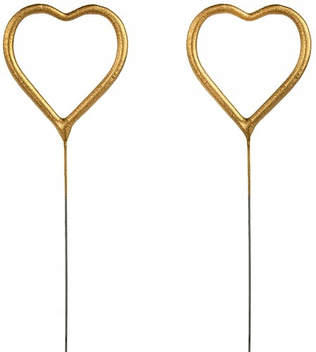 

Zimne ognie Serce złote 16.5cm/ 2 sztuki