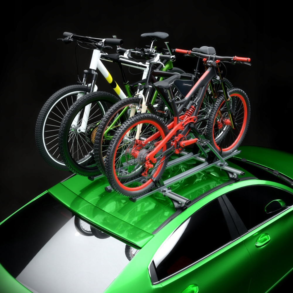 4x BAGAZNIK DACHOWY NA ROWERY UCHWYT ROWEROWY DACH EAN 5903714090587