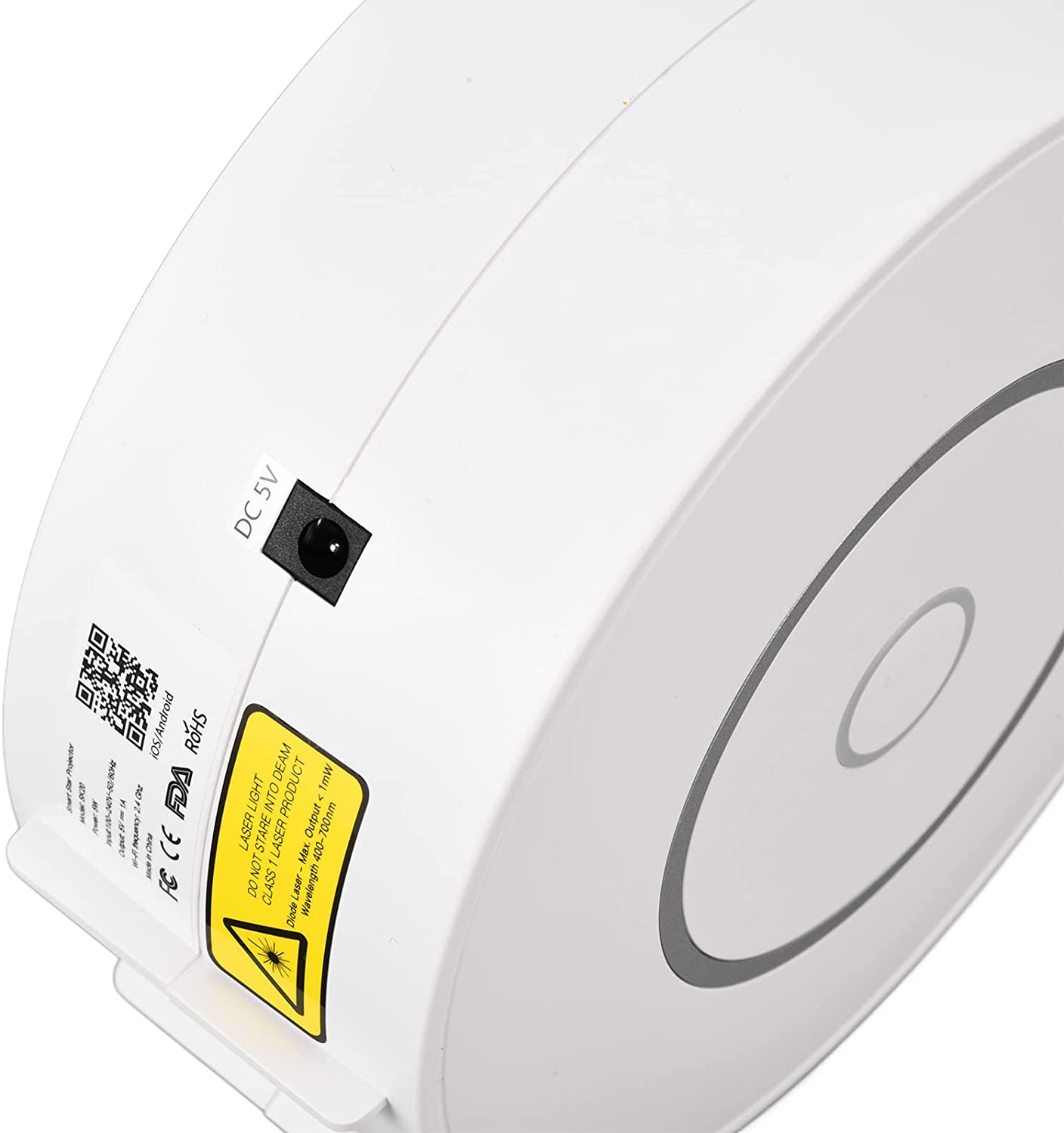 Projektor gwiazd laserowy Aplikacja BIAŁY rzutnik led 3D lampka dla dzieci Kolor dominujący biały