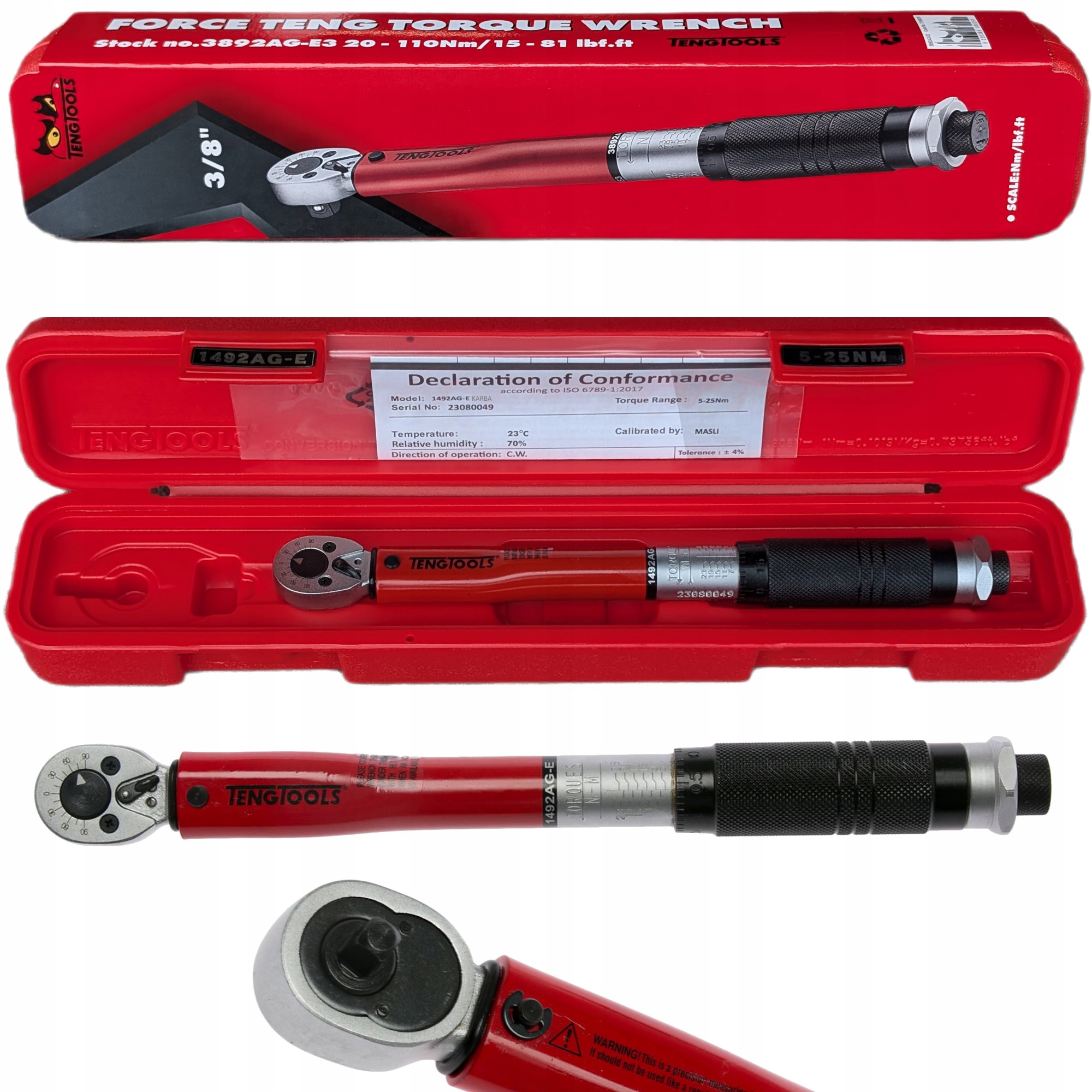 Momentový kľúč TengTools 73190076 3/8''
