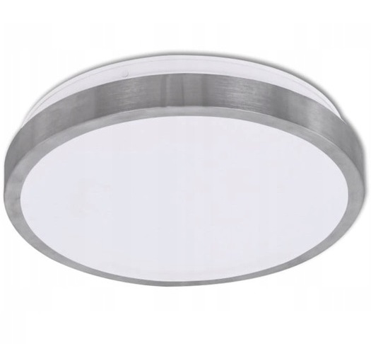 

Lampa Do Łazienki Plafon Do Led 2xE27 IP44 Srebrny