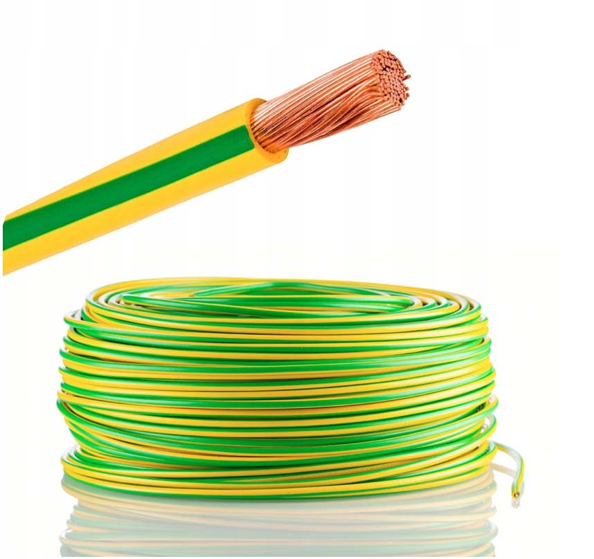 Inštalačný kábel Helukabel H07V-R 1x16 mm² žlto-zelený 450/750V 100 m