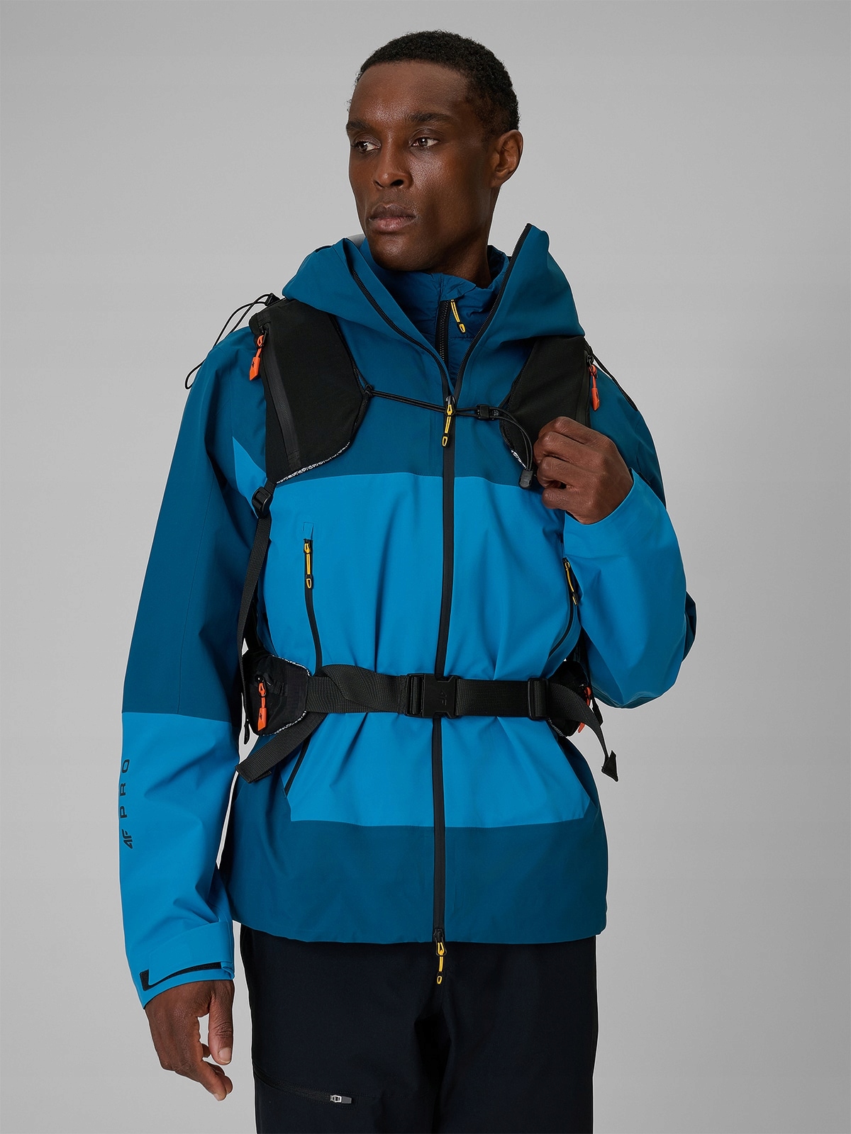 4F Pánská Treková Bunda Tmavě Modrá, Membránová, Velikost XL