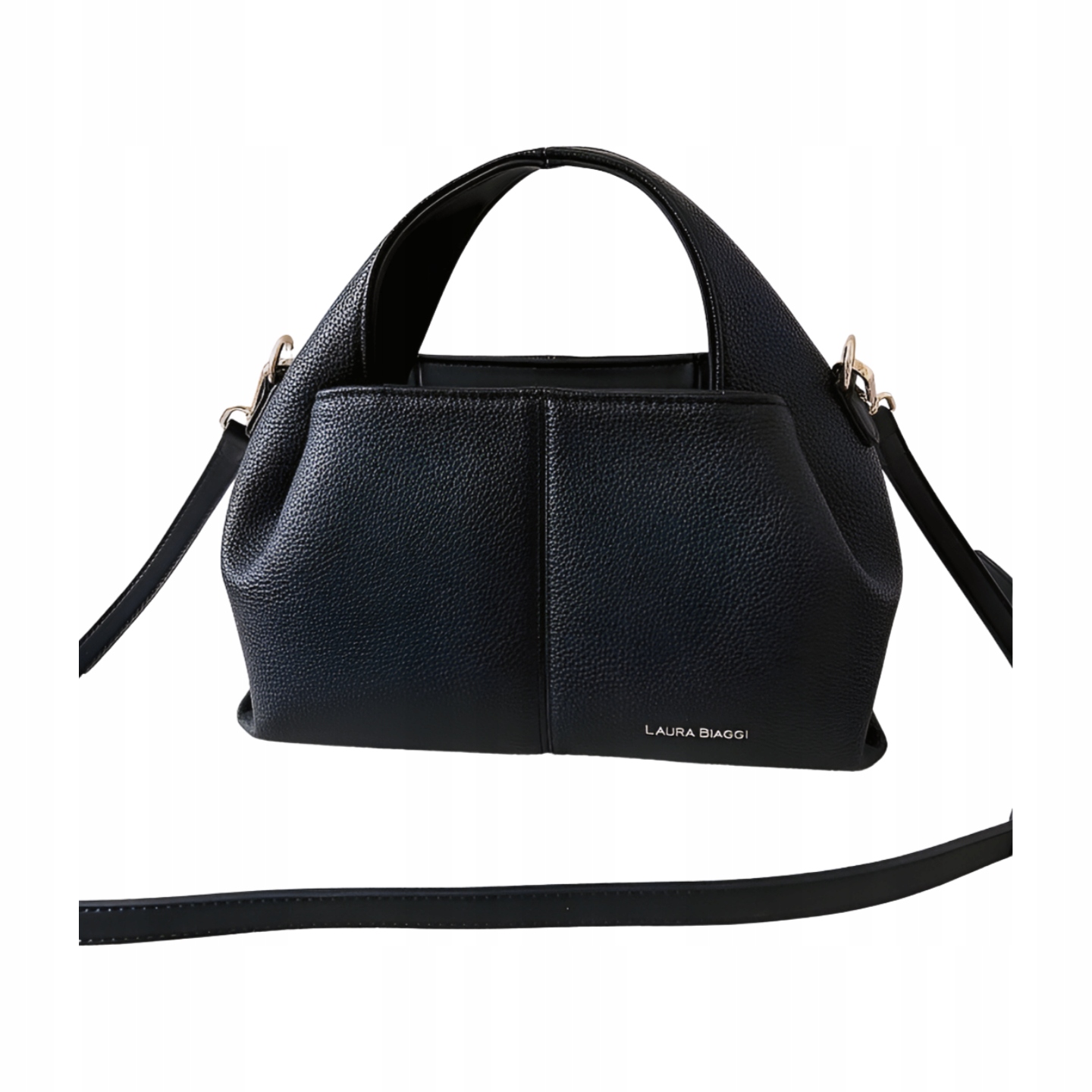 Laura Biaggi kabelka mini shopper černá s prošíváním