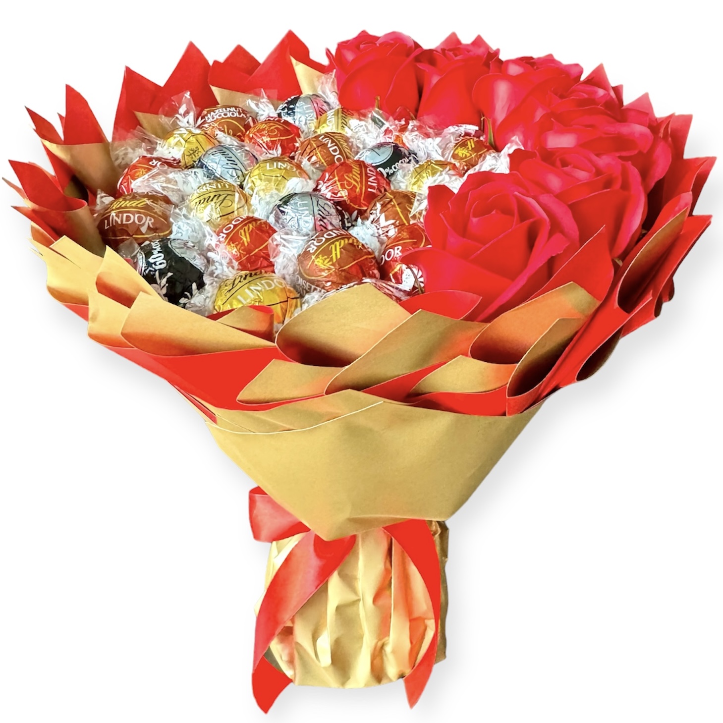 Bukiet Słodyczy Lindor róże mydlane Zestaw Urodziny Dzień Matki