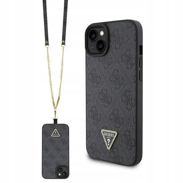 Etui Guess Crossbody 4G Metal Logo do iPhone 15 czarne Guess