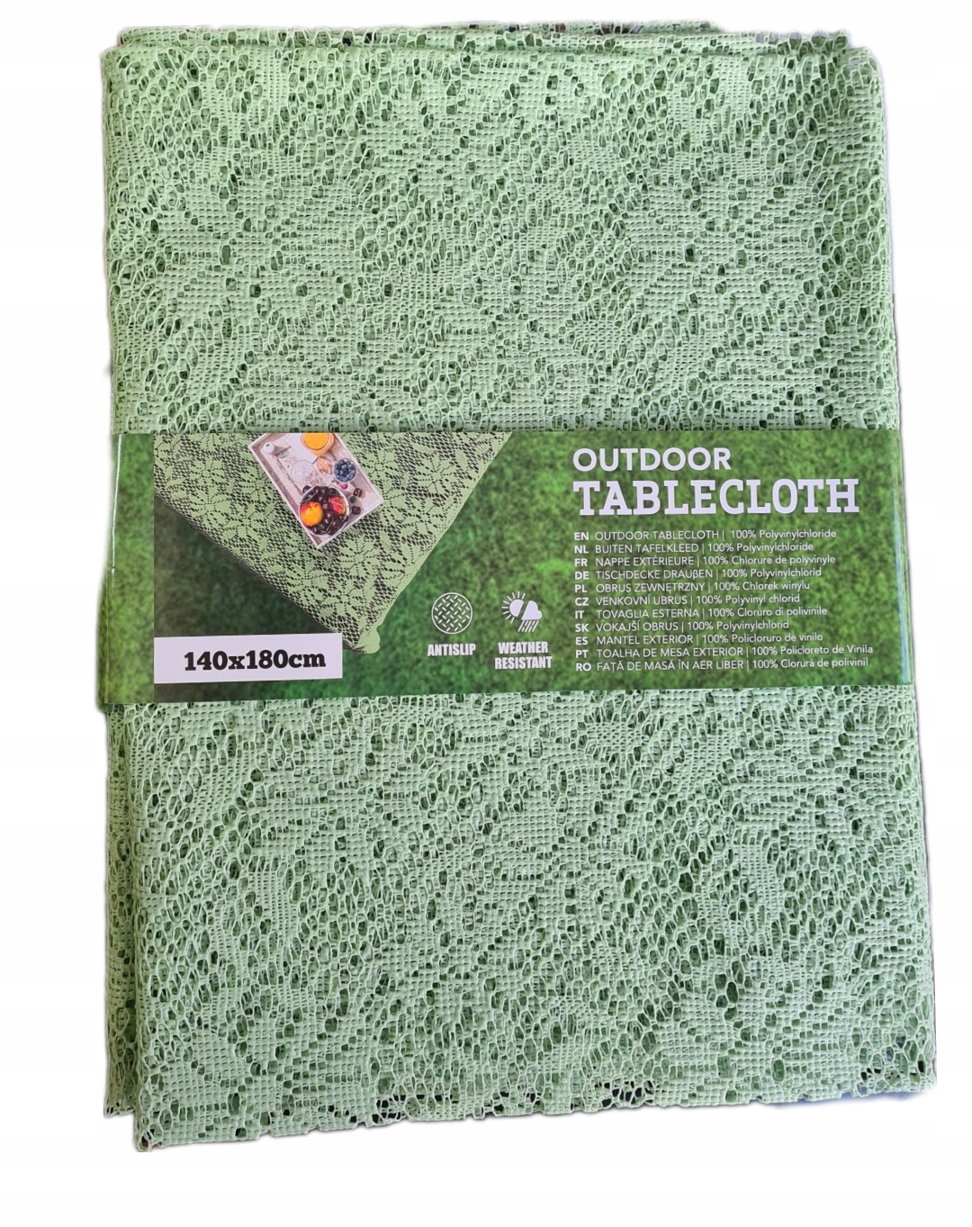 OBRUS OGRODOWY ZEWNĘTRZNY NA ZEWNĄTRZ PIANKOWY PIANKA KORONKA 140X180