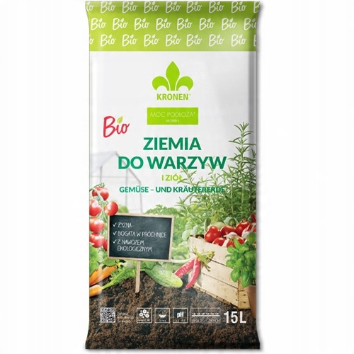 

Kronen Ziemia Bio Do Wysiewu Ziół i Warzyw 15 L