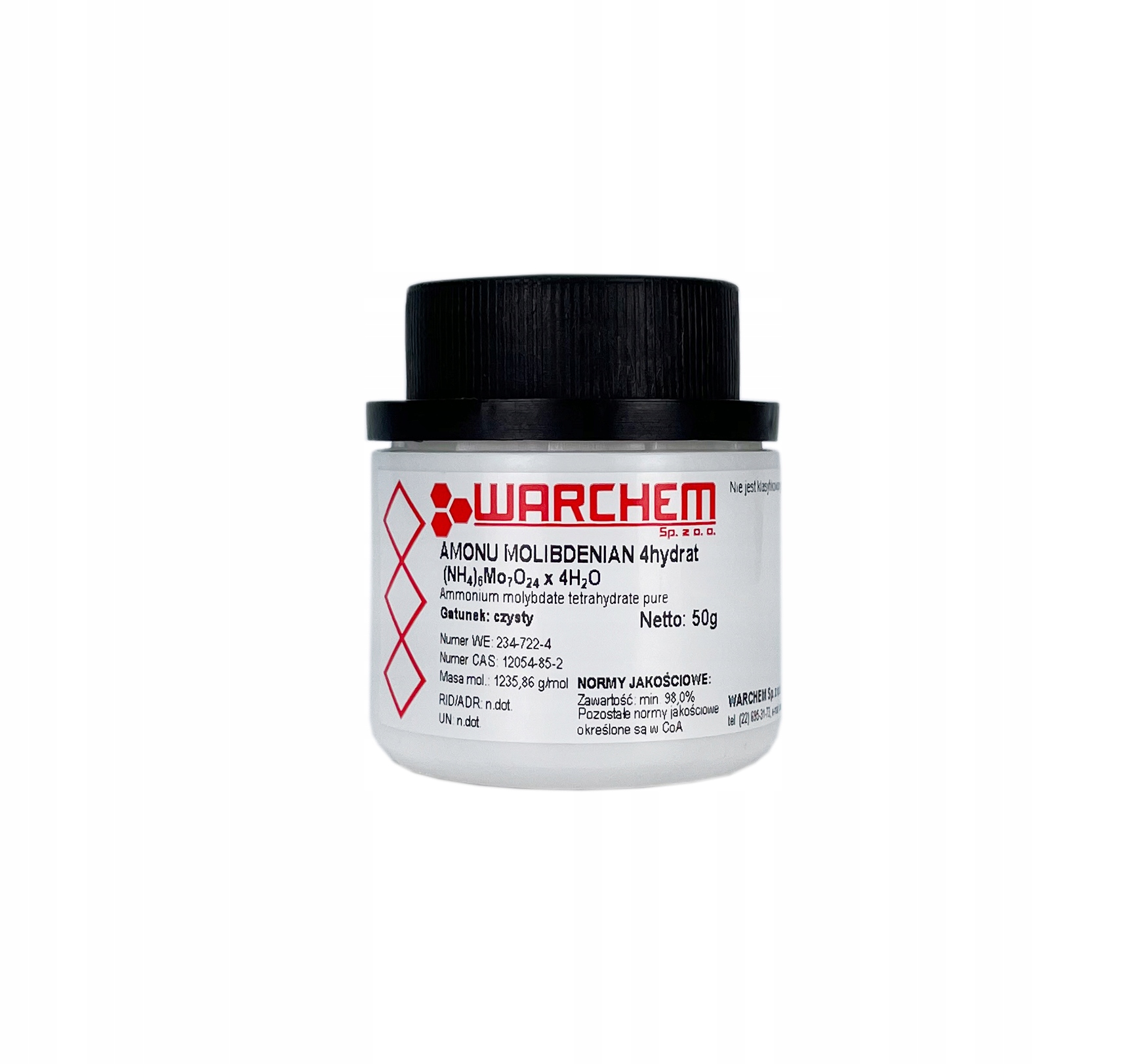 

Molibdenian Amonu 4hydrat czysty 50g