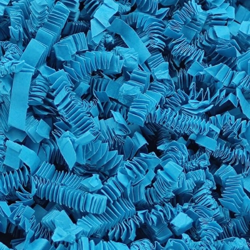 Wypełniacz ekologiczny papierowy paczek ZigZag Delux wiórka niebieski - 5kg