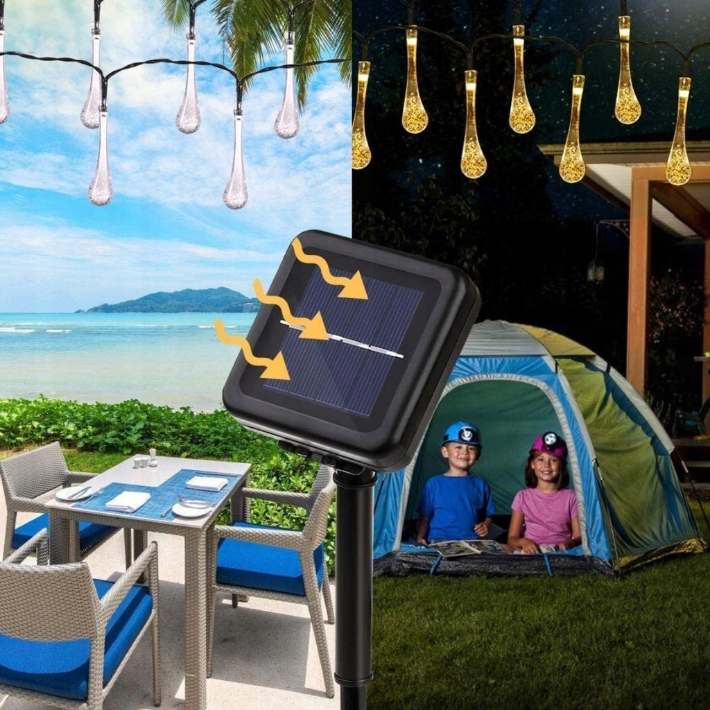 Girlanda Solarna Ogrodowa Lampki Solarne 100x Żarówka LED na Balkon 12m Marka Memfis