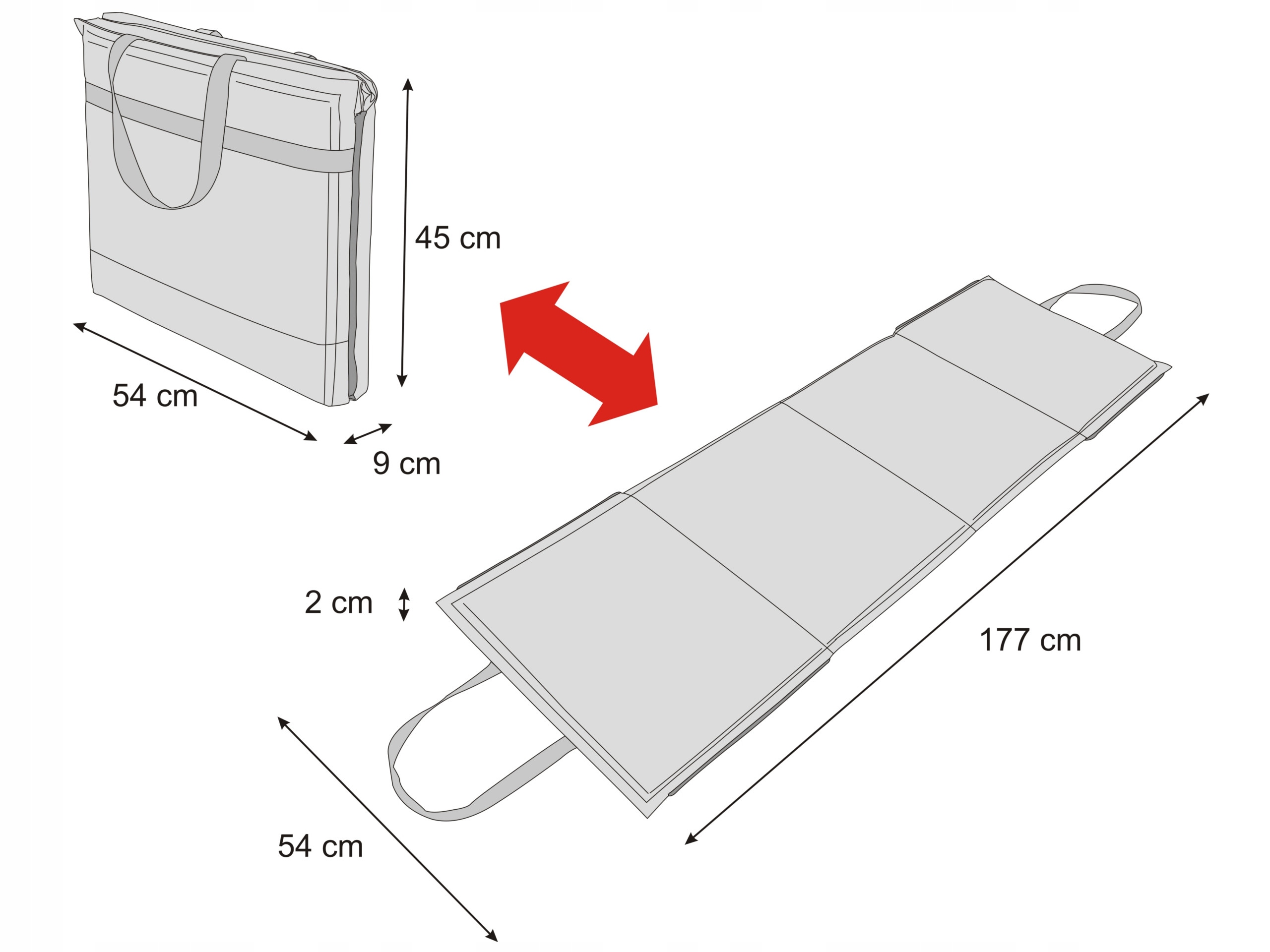 Mata + Torba na plażę - 2w1, Składany materac, koc Kod producenta SUBLIM4