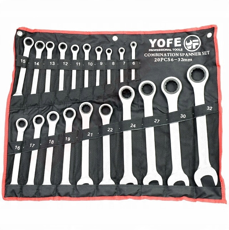 

Klucze 20 Pcs Płasko Oczkowe Grzechotka