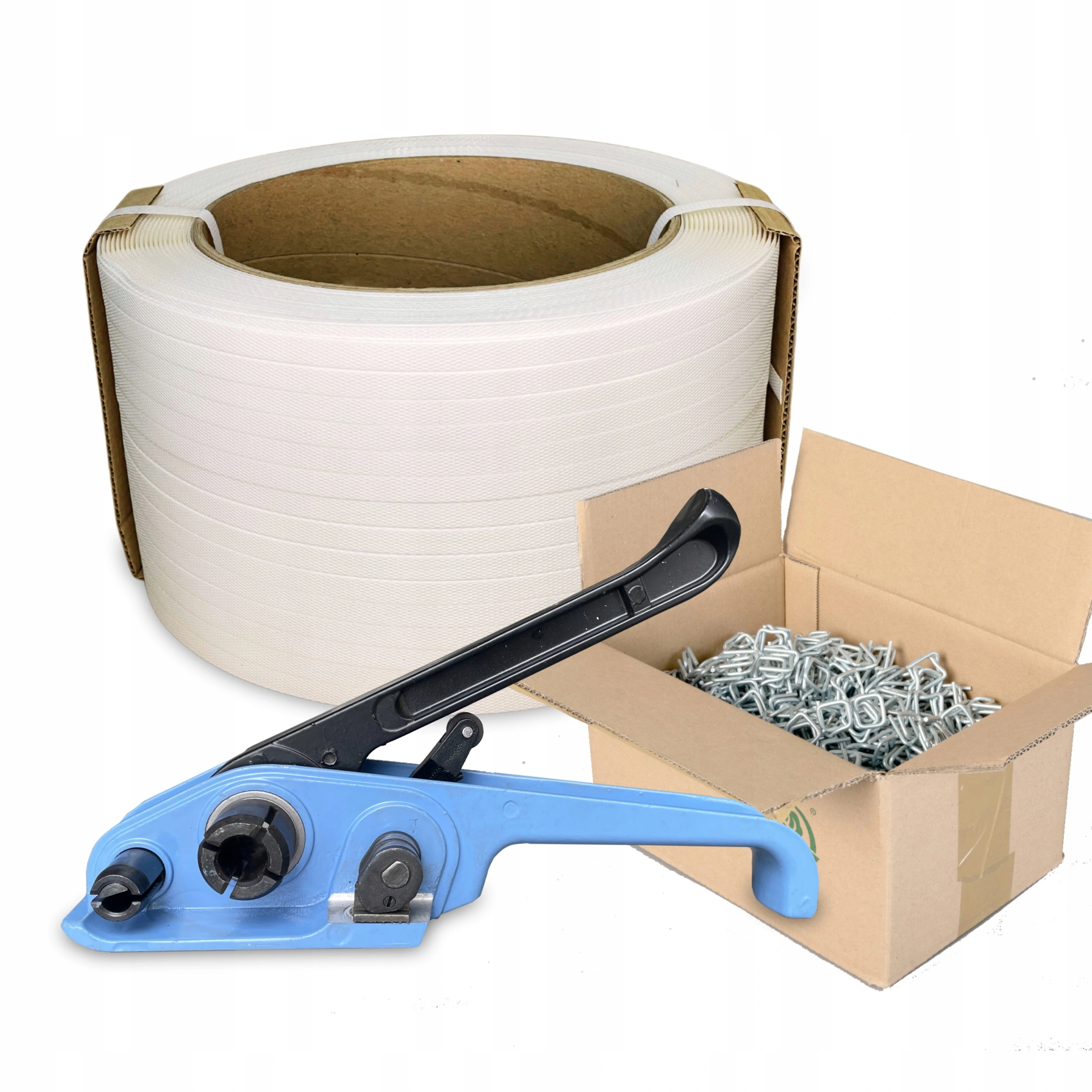 

Zestaw 19mm taśma Pp bandownica do spinania palet