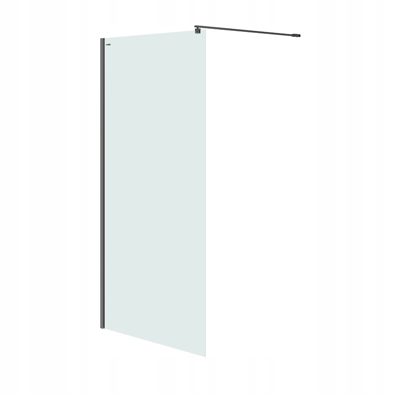 Sprchová zástěna Walk-in Mille Black 100x200, čiré sklo (S161-003) /ra/