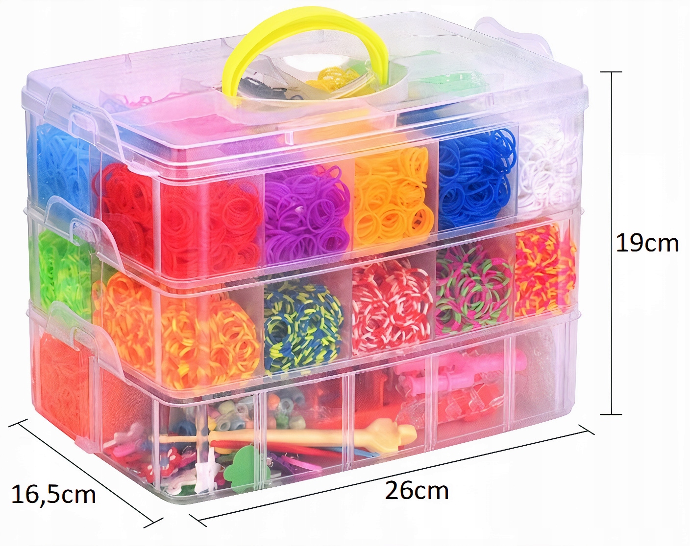 GUMKI DO ROBIENIA BRANSOLETEK ZESTAW GUMEK XXXL 15000 szt KORALIKI PREZENT Wiek dziecka 5 lat +