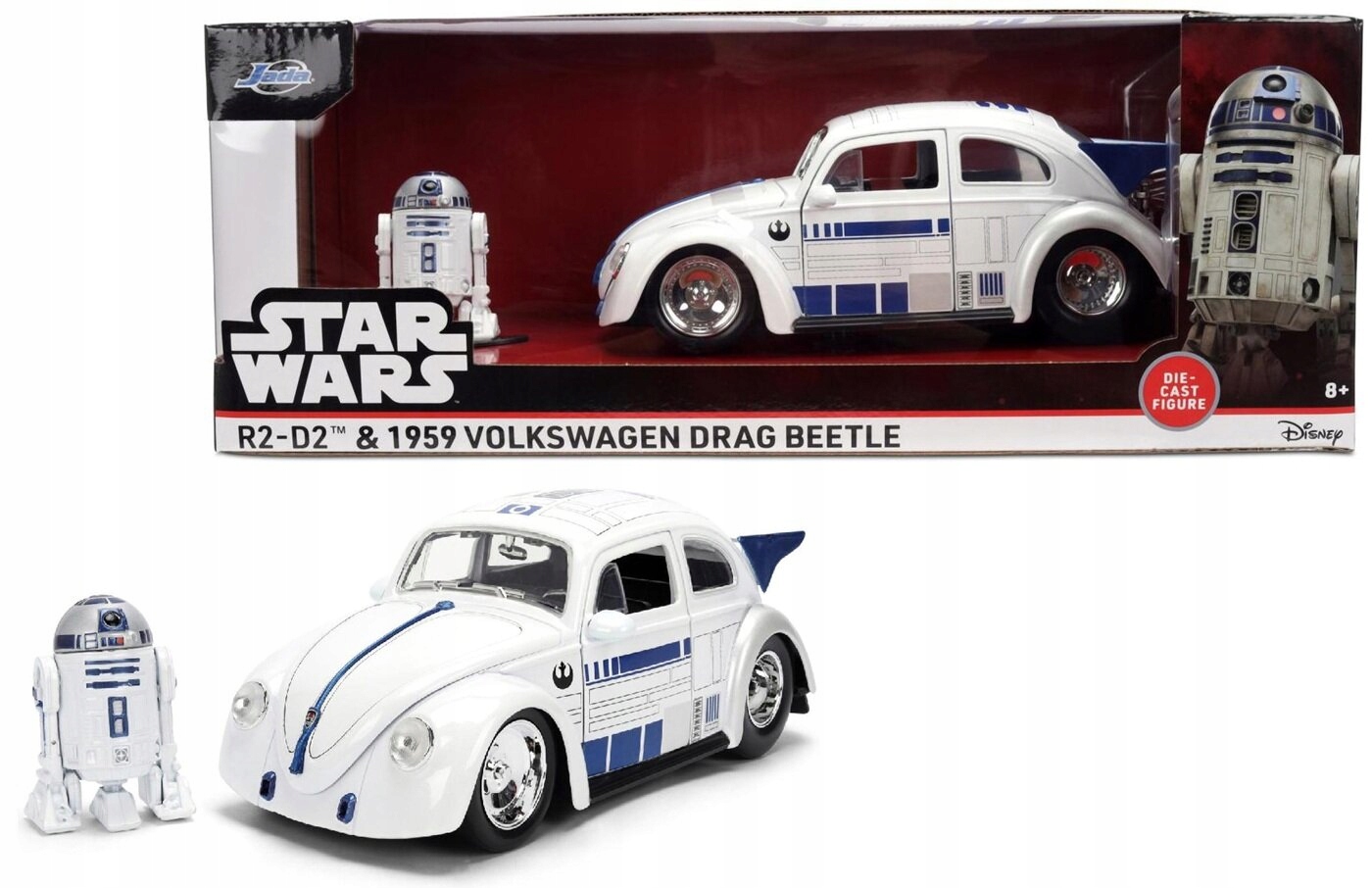 Samochód Jada Toys Star Wars Volkswagen Drag Beetle 1959 9336912314R00