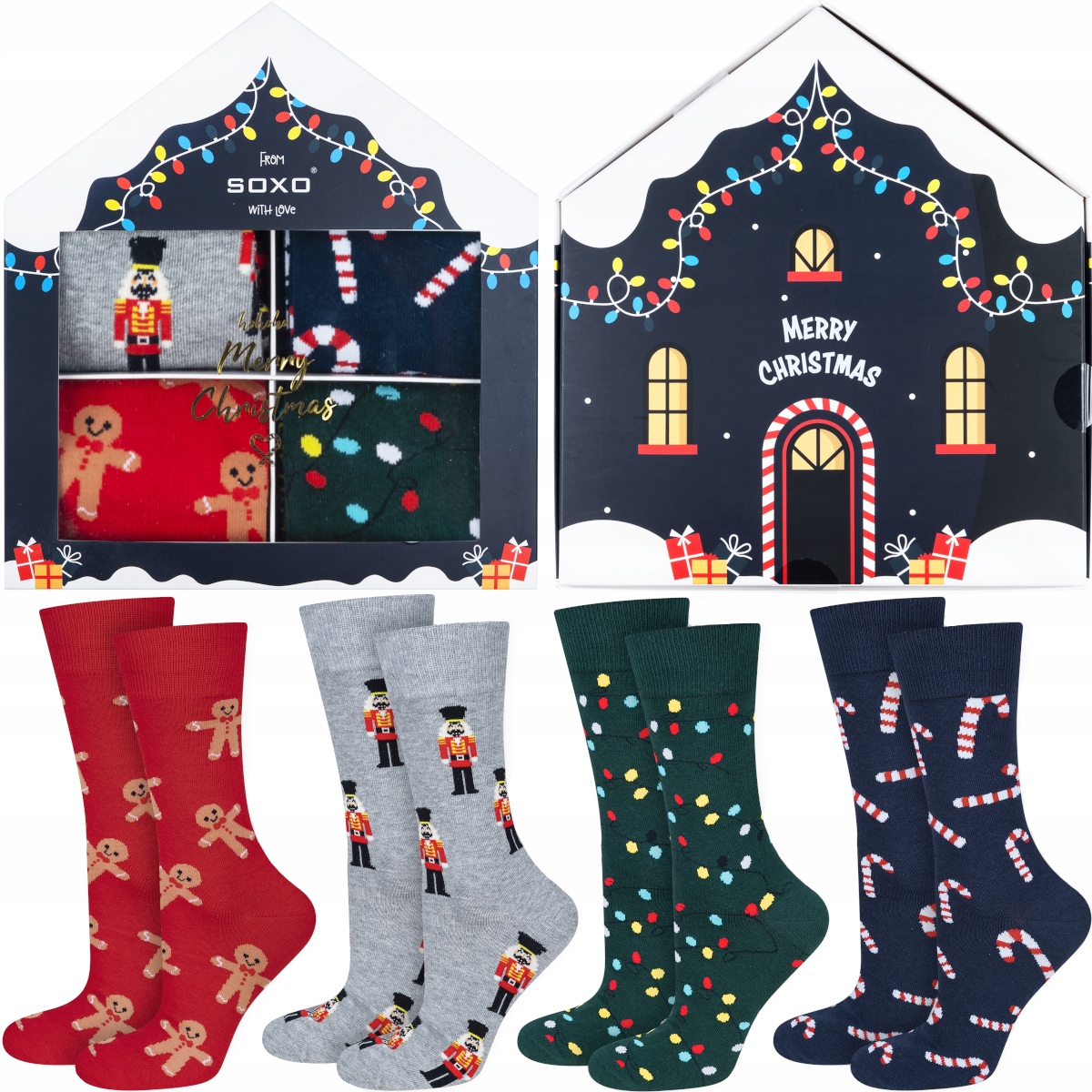 

4X Skarpetki Dziecięce Soxo Prezenty Na Mikołaja