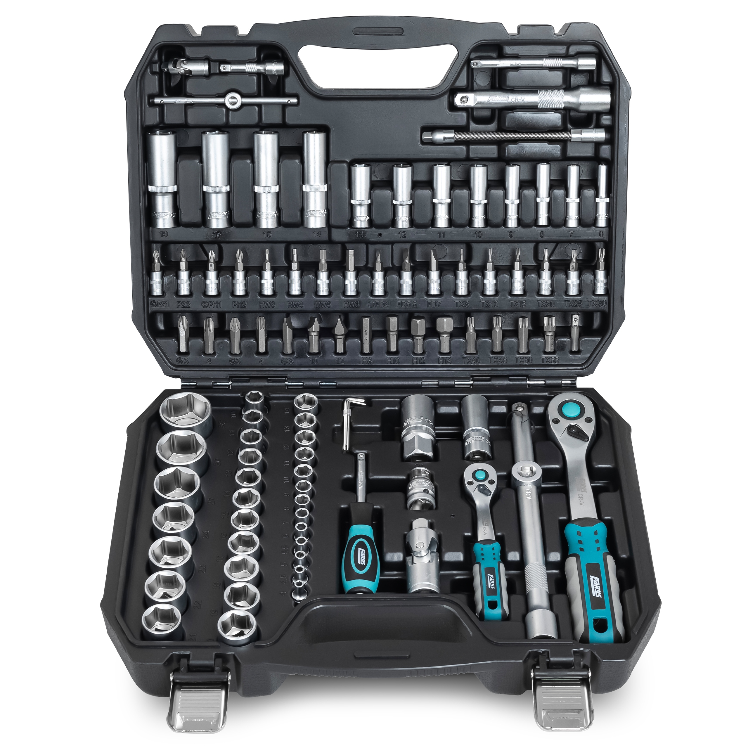 Sada 1/2 1/4 Nástrčných Klíčů Nástrčné Klíče Kufr 94el. FR2028