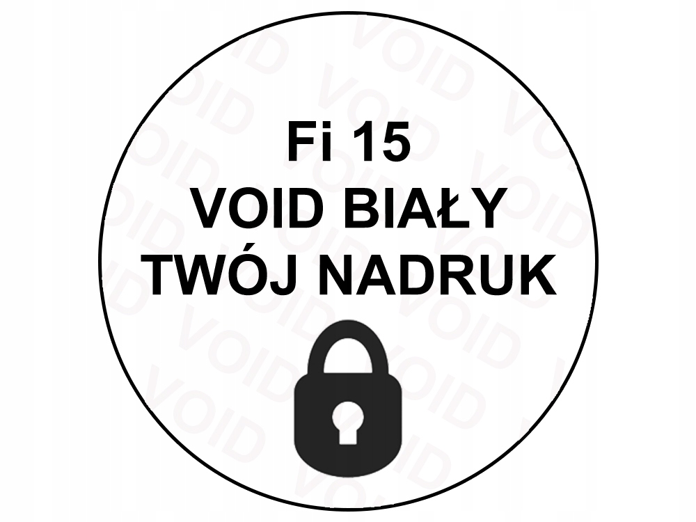 PLOMBY STICKERY VOID BIAŁY Fi15 250 SZT