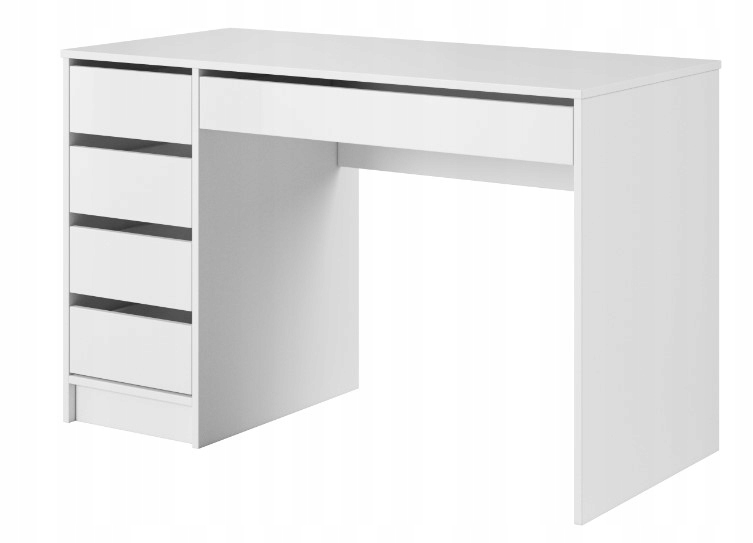 Biurko 120 szuflady Afra biały połysk