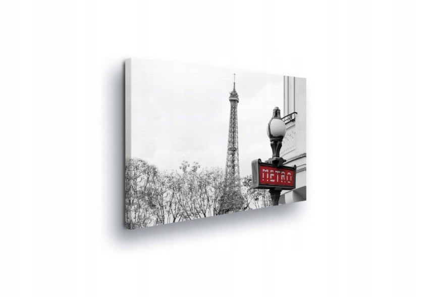 Obraz 80x60 Paříž Eiffelova věž Francie krajina města černobílé fotografie