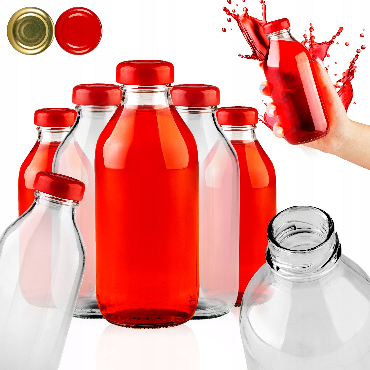 50 Ks skleněných lahví na džusy Kubuś 330 ml Láhev bimber džus cider Dárek