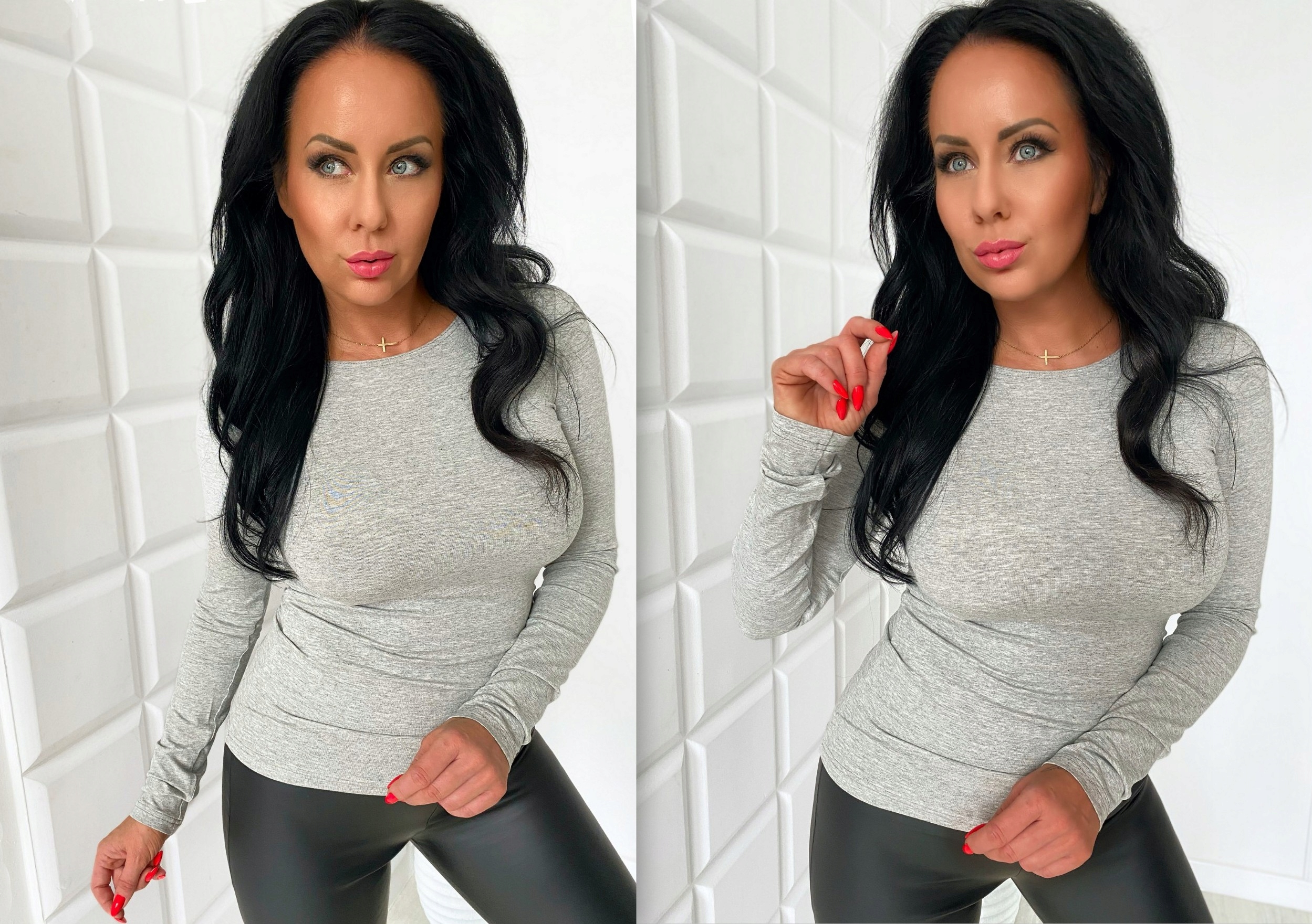 LipMar Prosta bluzka must have KOLORY L 40 Dekolt łódka