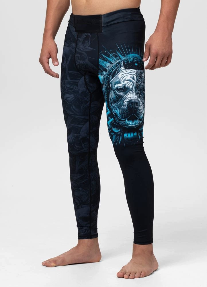 Męskie legginsy sportowe Pitbull szybkoschnące termoaktywne Pitbull World