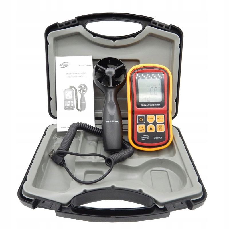 WIATROMIERZ ANEMOMETR POMIAR PRĘDKOŚĆ POWIETRZA MIERNIK WIATRU KLIMATYZACJI Certyfikaty zgodności CE