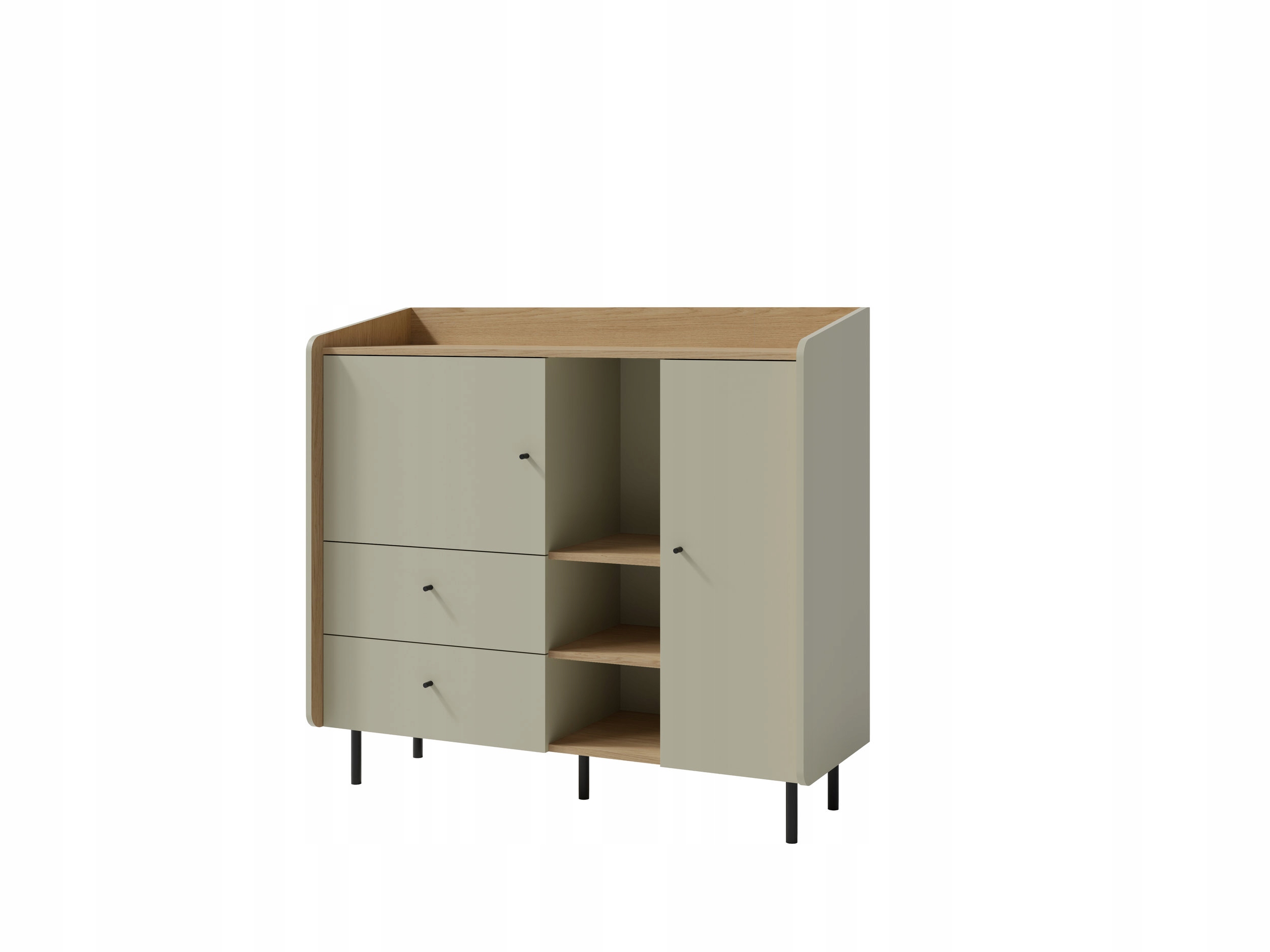 Komoda Vetta 125 cm do obývacího pokoje Ložnice Odstíny zelené