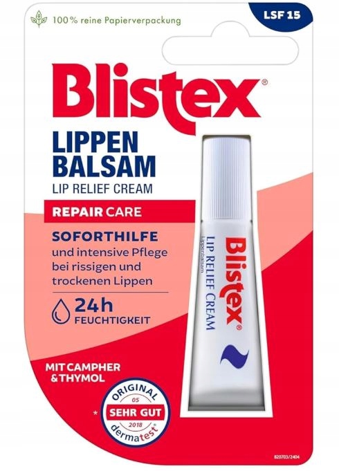 Blistex Repair Care Krém na úlevu rtů, balzám na rty, Spf 15, 6 ml 1 ks