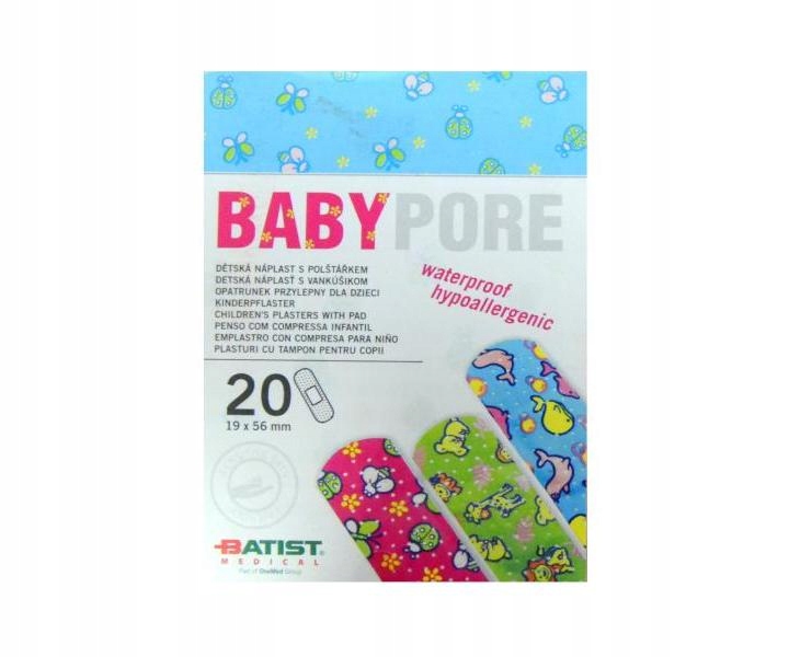 

Zestaw plastrów dla dzieci 19x56mm 20 szt. Batist