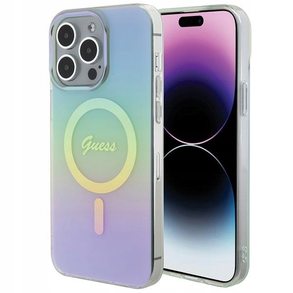 pouzdro Guess IML Iridescent MagSafe, kryt pro iPhone 15 Pro