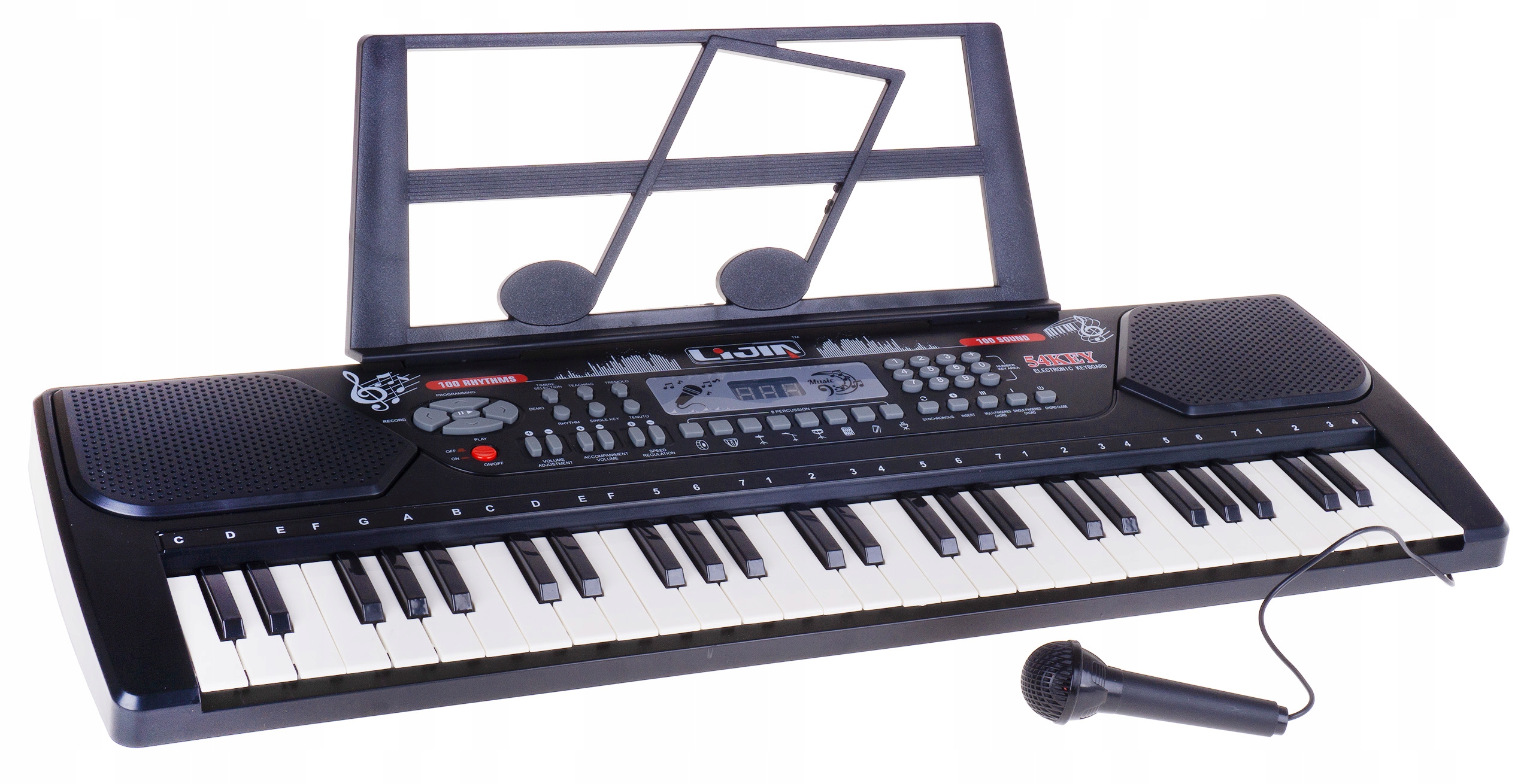 

Organy Keyboard Mikrofon 54 Klawisze Zasilacz