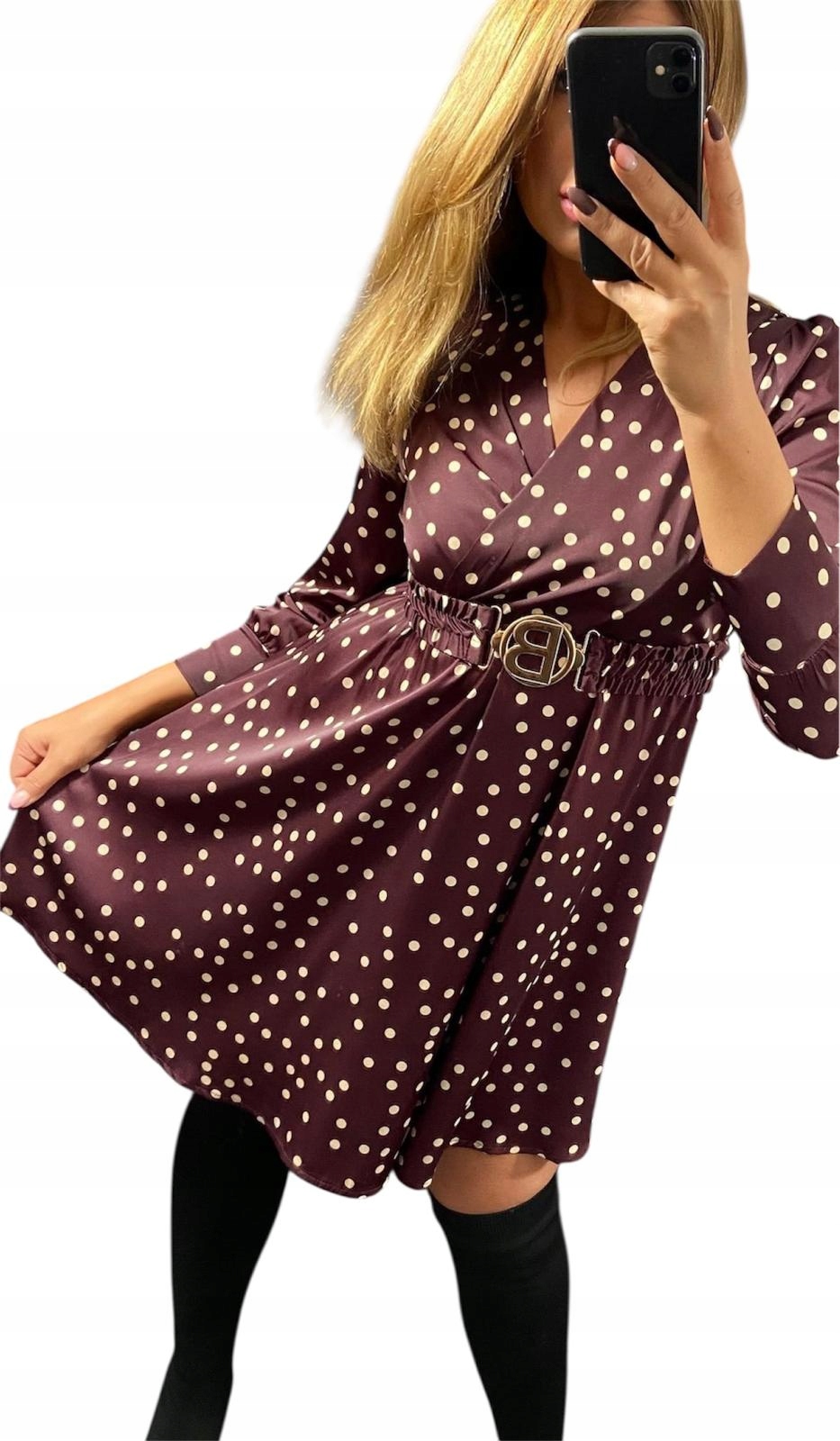 V574 Saténová Šaty Sukně S Hrachovým Páskem Bordó vel. 44 (2XL)