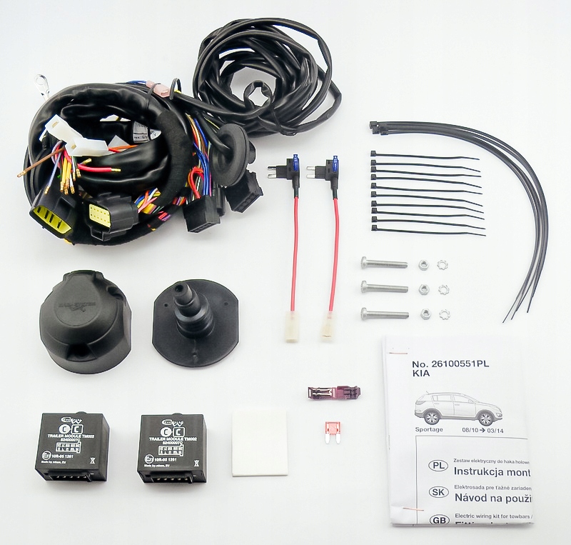 Wiązka dedykowana haka 13-pin do Kia Sportage SL SUV od 08.2010-03.2014 Stan opakowania oryginalne
