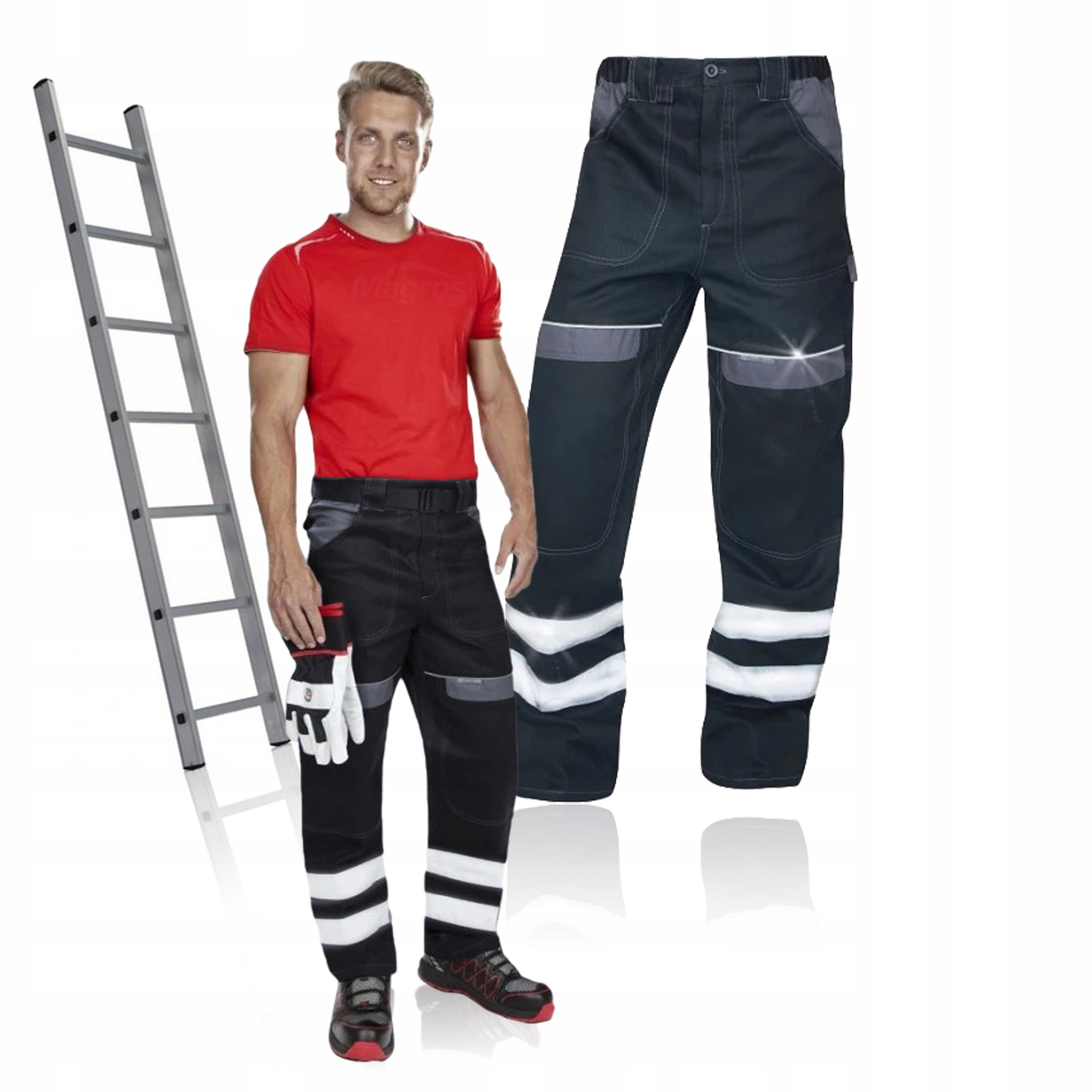 Pánské pracovní kalhoty s reflexními pruhy, bavlněné Ardon Cool Trend 62