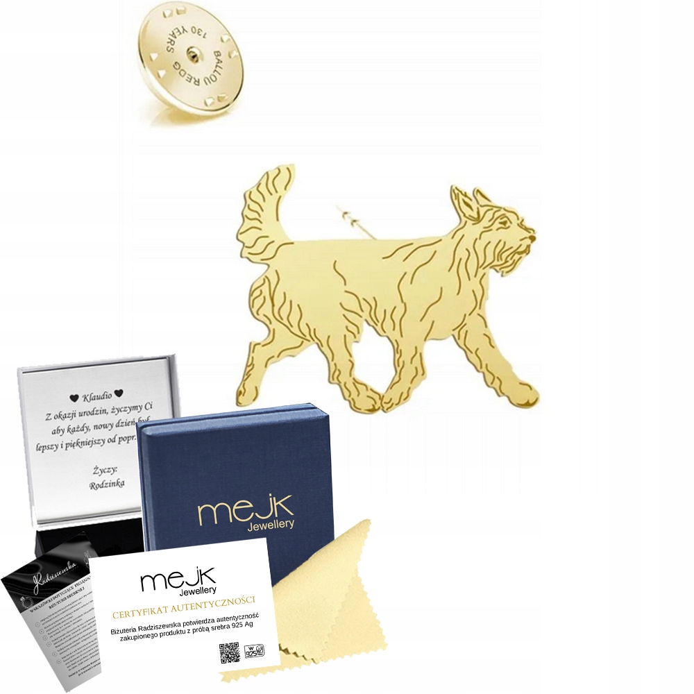 Odznak s pejskem Picardy Shepherd Stříbro 925 Žena Šperky Dedikace