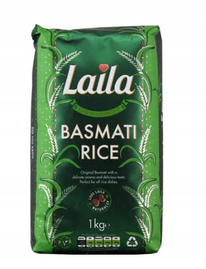 

Ryż Długoziarnisty Laila Basmati 1 kg